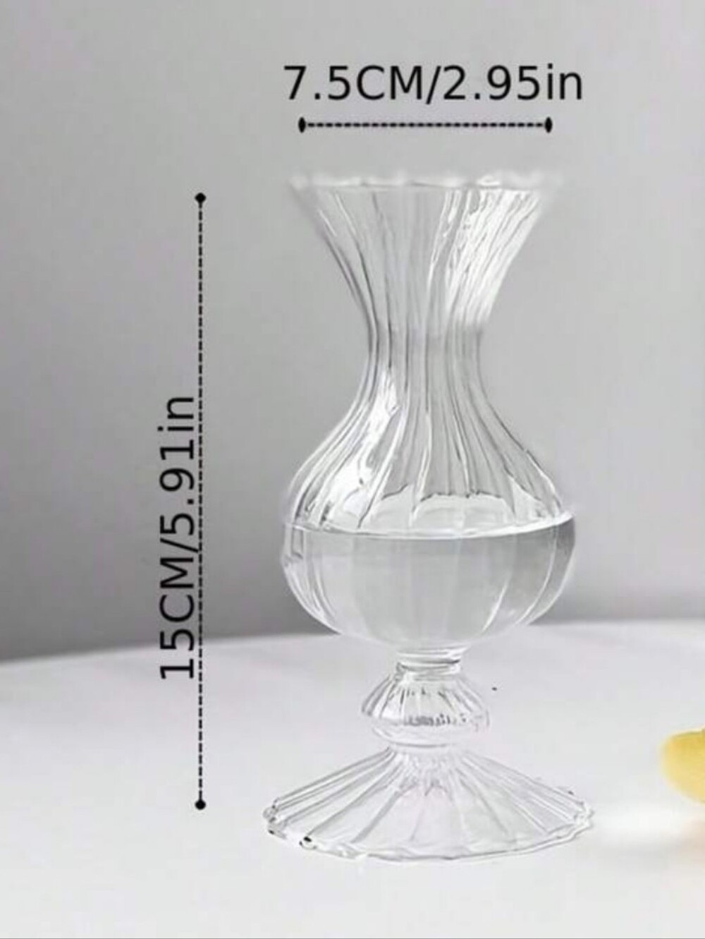 Transparent Wavy Vase Two Pack